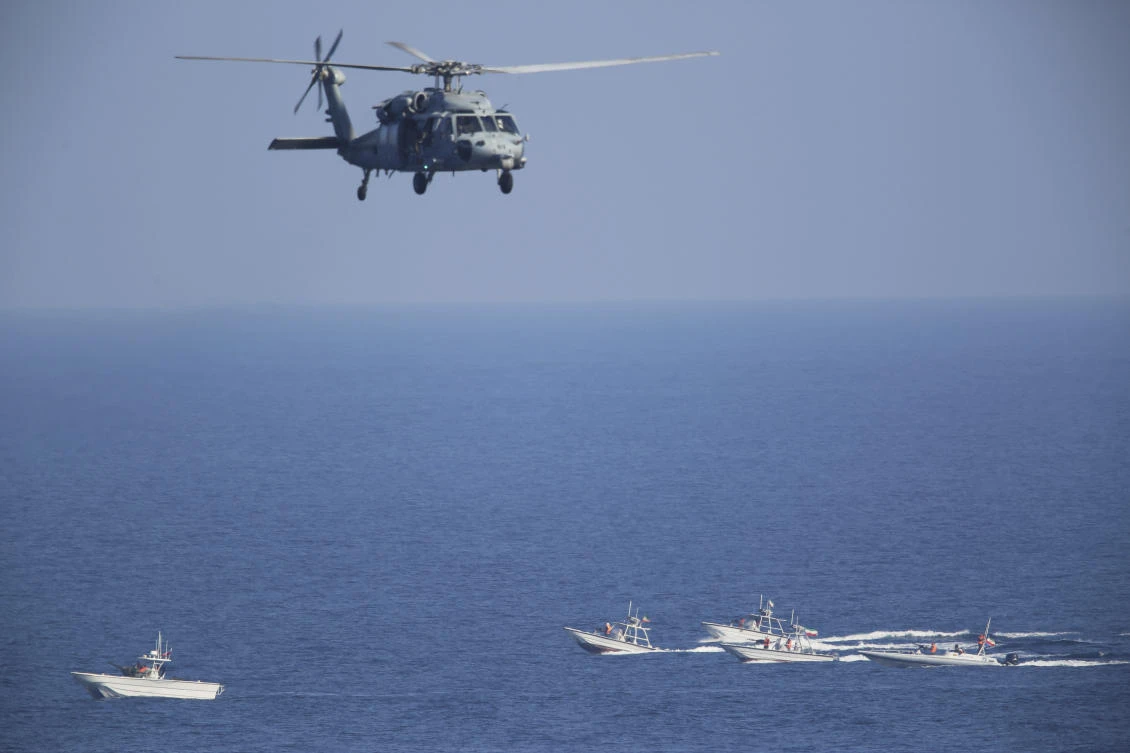 Ships, drones and missile units took part in Iran's latest drill. (File/AP)