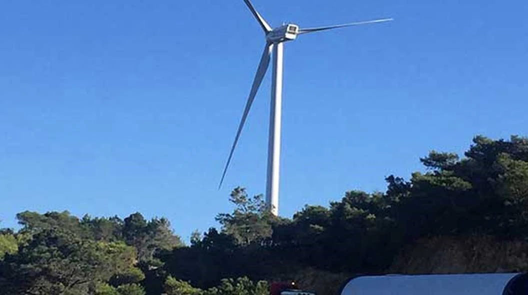 The wind turbine generator with a capacity of 6.5 MW and manufactured by Envision is the largest of its kind in Central Asia. File