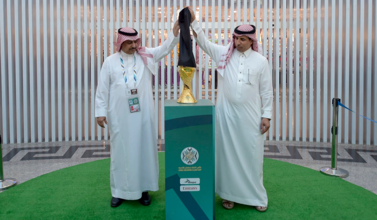 The Arab Club Champions Cup was unveiled at Terra Mall in Taif on Aug. 10, 2023. (Supplied)