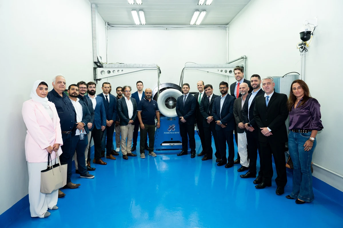 A high-level EDGE delegation touring Turbomachine’s headquarters in Sao Jose dos Campos. (WAM)