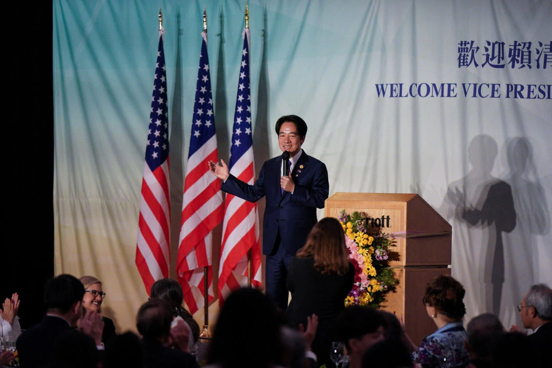Taiwan's Vice President William Lai addresses supporters at the San Francisco Airport Marriott Waterfront hotel in Burlingame, California, U.S. (File/Reuters)