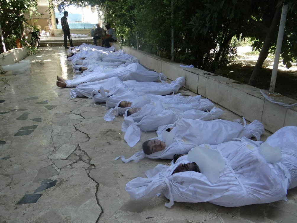 Syrians in the country's rebel-held north on August 20 marked the 10-year anniversary of chemical attacks that killed over 1,400 people near Damascus, one of the conflict's many horrors that went unpunished.(AFP)