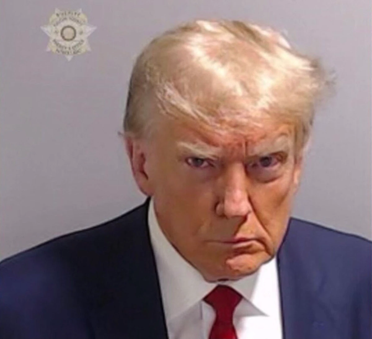 This handout image released by the Fulton County Sheriff's Office on August 24, 2023 shows the booking photo of former US President Donald Trump. (AFP)