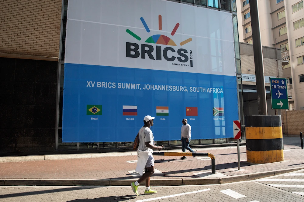 The inclusion of Saudi Arabia and the UAE in BRICS demonstrates that both countries want to ‘enhance their relations with the whole world,’ a historian said. (AFP)