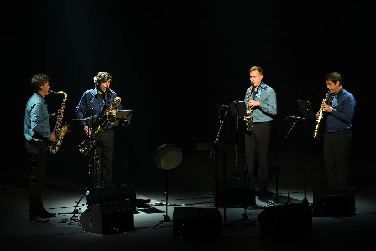Music lovers in Dhahran had three opportunities to experience a fusion of sounds when Amsterdam’s Amstel Quartet joined Moroccan singer Anass Habib on stage at the King Abdulaziz Center for World Culture. (Supplied)