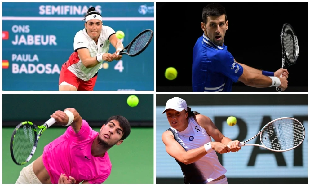 The US Open begins on Monday in New York with defending champions Carlos Alcaraz and Iga Swiatek searching for US Open repeats, and Novak Djokovic and Ons Jabeur in the hunt. (AFP/File Photos)