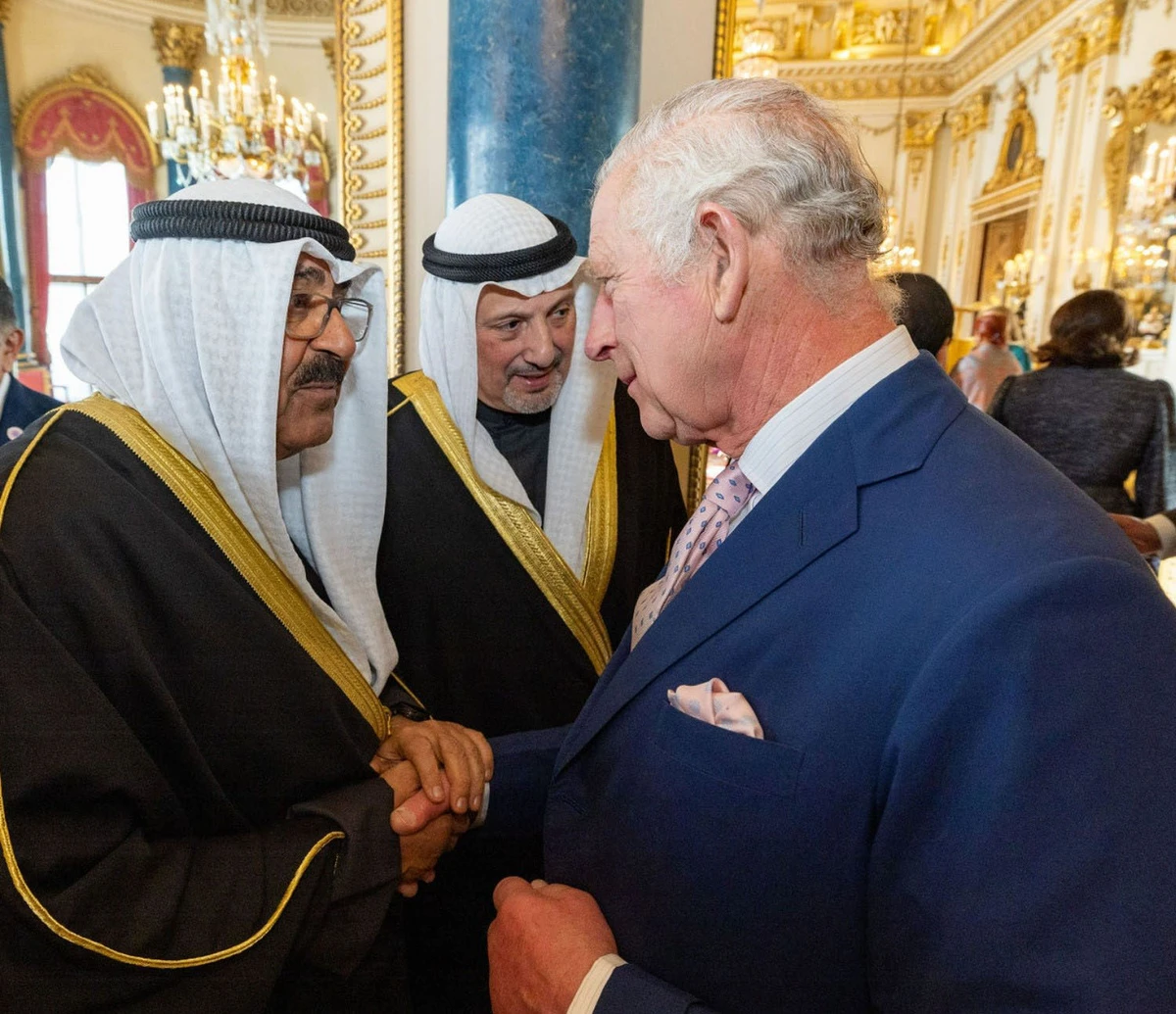 Kuwait’s Crown Prince Sheikh Meshal and King Charles III. (KUNA)