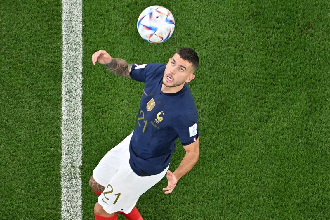 Lucas Hernandez, who withdrew from the World Cup after getting injured, will be back in French squad for the team’s upcoming Euro 2024 qualifying games, French coach Didier Deschamps announced on Aug. 31, 2023. (AFP)