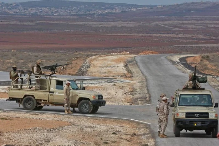 Jordanian Army soldiers patrol the border with Syria to prevent drug trafficking. (AFP)