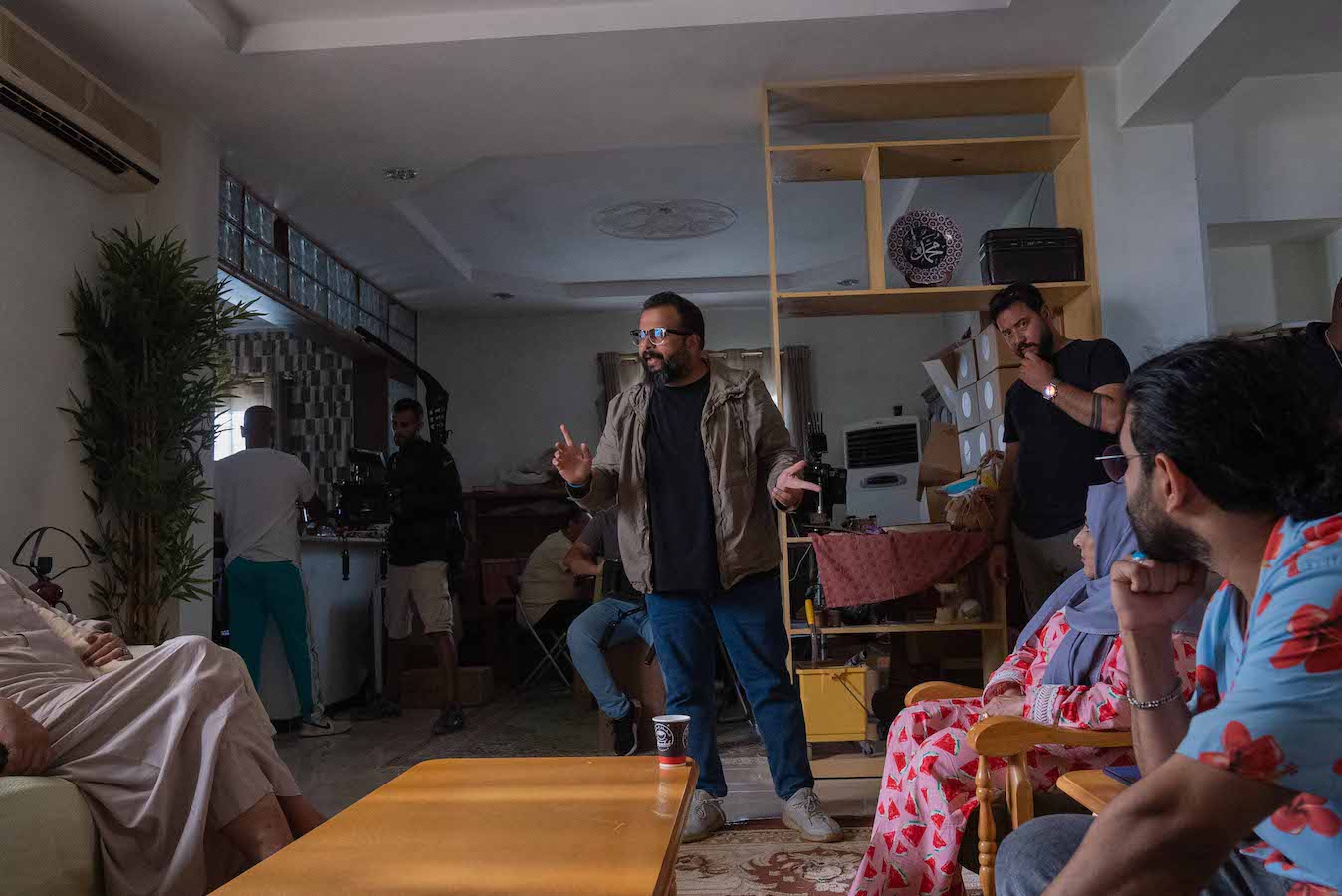 Sultan Al-Abdulmohsen on the set of “Tahir’s House.” (Supplied)