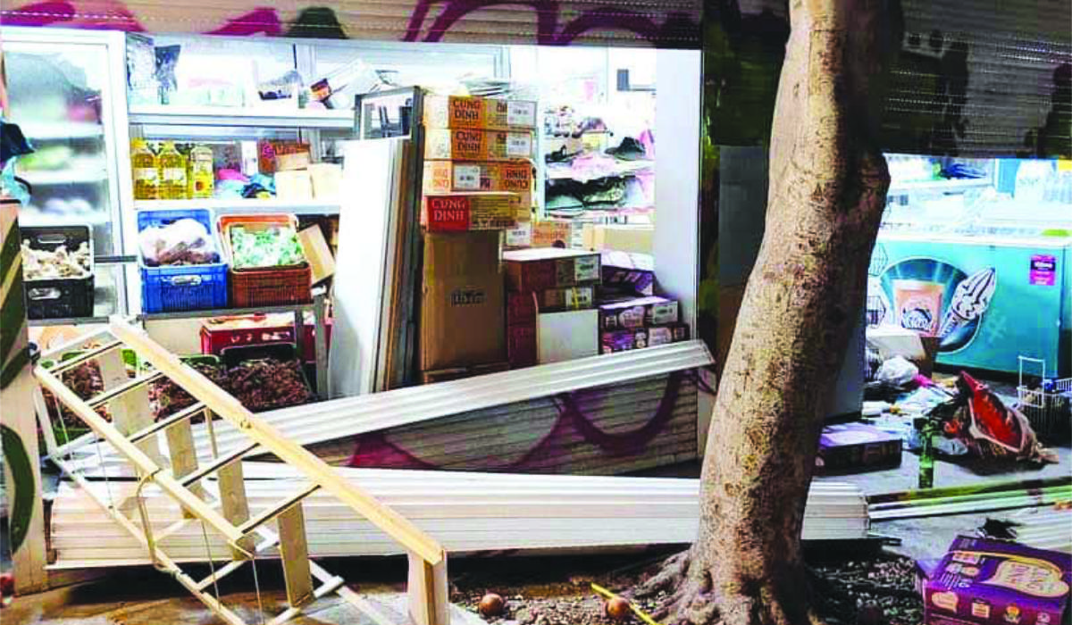 Shops were attacked during Friday’s racial violence in Limassol. (Social media)