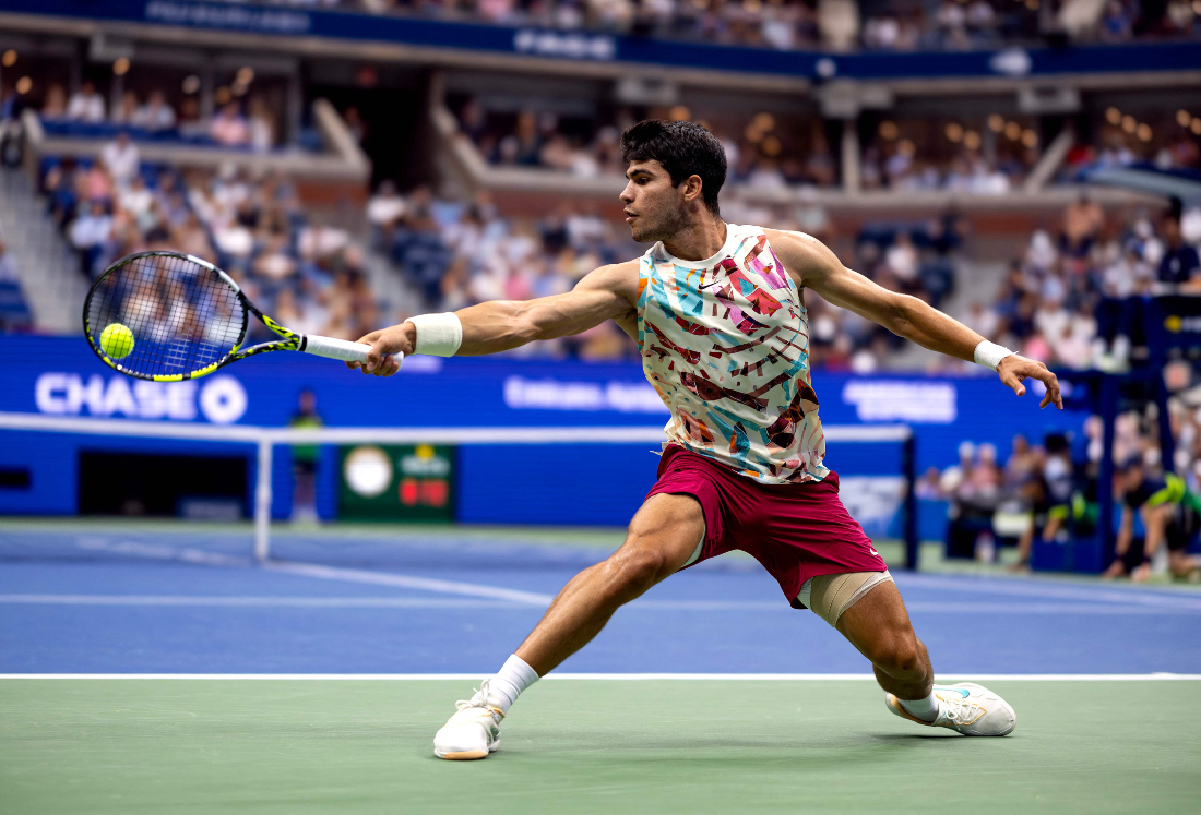 Alcaraz into US Open last eight as Pegula, Jabeur crash out