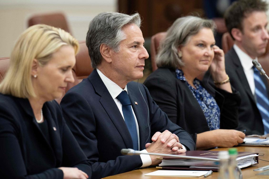US Secretary of State Antony Blinken’s visit — his fourth during Moscow’s assault — comes as Kyiv has touted some successes this week in its offensive to push back Russian forces. (AFP)