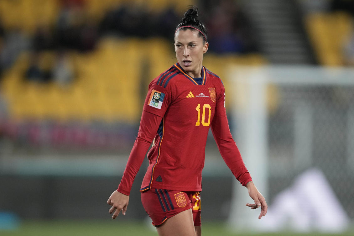 Spanish state prosecutors say soccer player Jenni Hermoso has accused Luis Rubiales of sexual assault for kissing her without consent after the Women’s World Cup final. (AP/File)