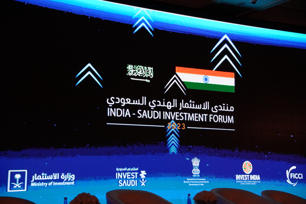 Above, the Indian-Saudi Investment Forum opens in New Delhi. (Sanjay Kumar)