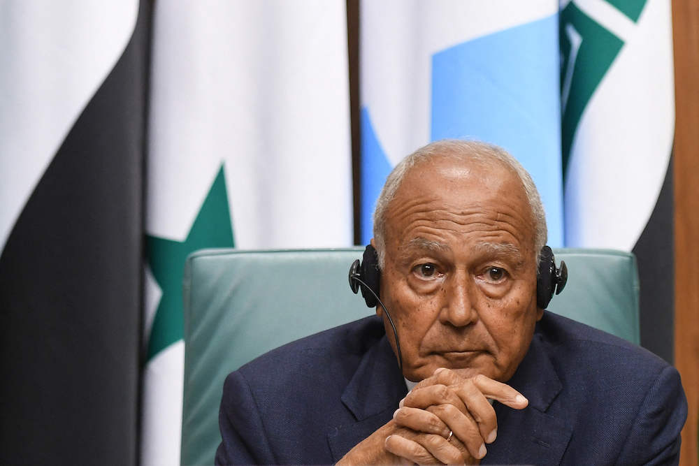 Ahmed Aboul Gheit, secretary-general of the Arab League, stressed the significance of bolstering cooperation in the field of cybersecurity. (AFP file photo)