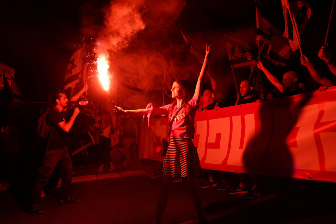 The judicial overhaul case is at the heart of a wider contest in Israel between fundamentally different interpretations of democracy. (Reuters)