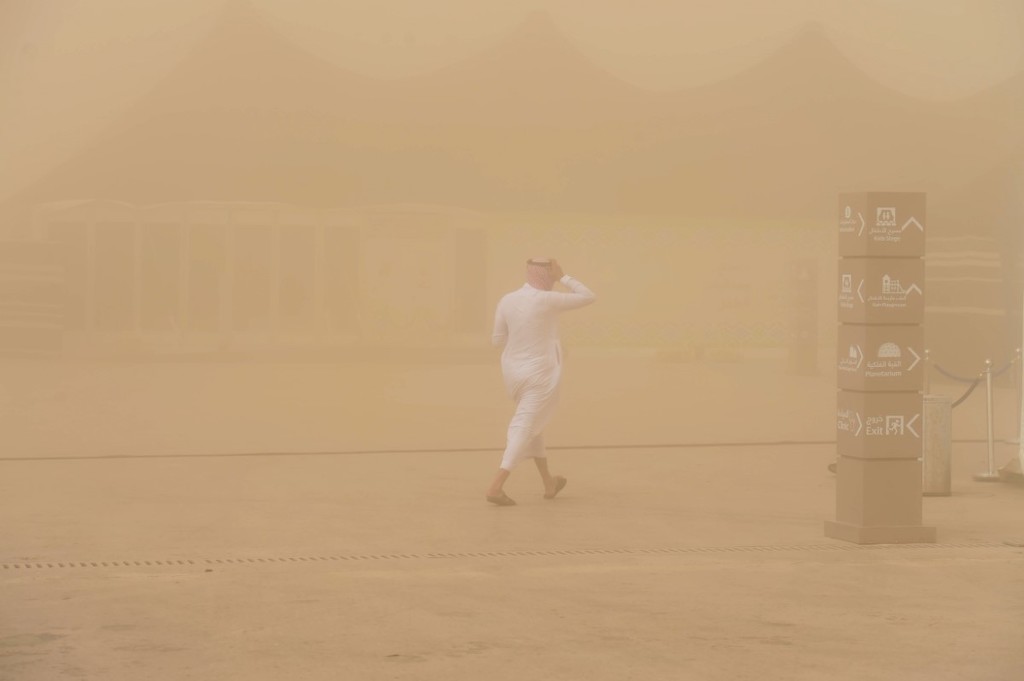 The CEO of the National Center of Meteorology called for attending the Saudi-hosted first international conference on sand and dust storms in the Arabian Peninsula next March. (File/AFP)