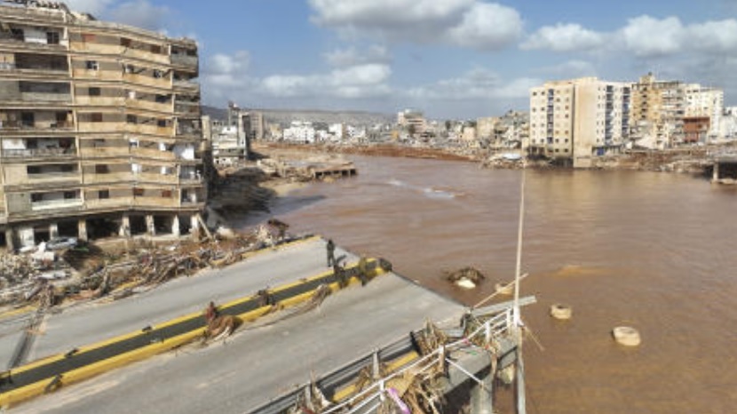 Mediterranean storm Daniel caused devastating floods in Libya that broke dams and swept away entire neighborhoods in multiple coastal towns, the destruction appeared greatest in Derna city. (AP)libya