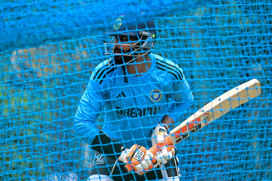 India's Ravindra Jadeja during a practice session in Colombo, ahead of the Asia Cup 2023 Super Four one-day international (ODI) cricket match against Bangladesh. (File/AFP)