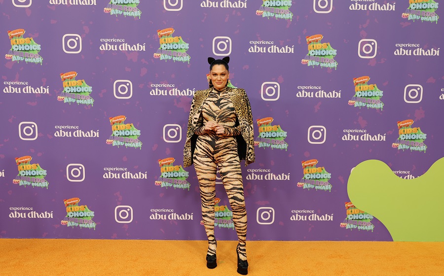 British singer Jessie J hit the orange carpet at the record-setting second edition of the Nickelodeon Kids’ Choice Awards Abu Dhabi. (Getty Images)