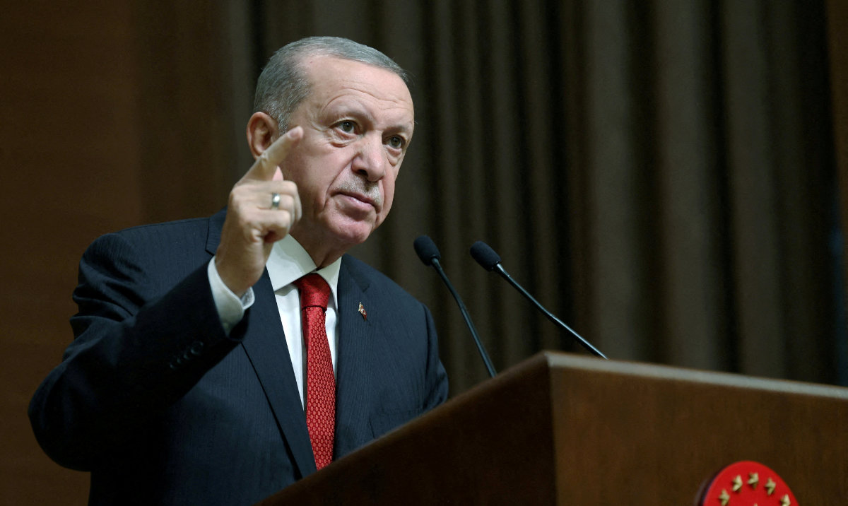 Erdogan told reporters on Saturday that Turkiye may unilaterally part ways with the EU if necessary, implying that the country is considering ending its membership bid. (Reuters)