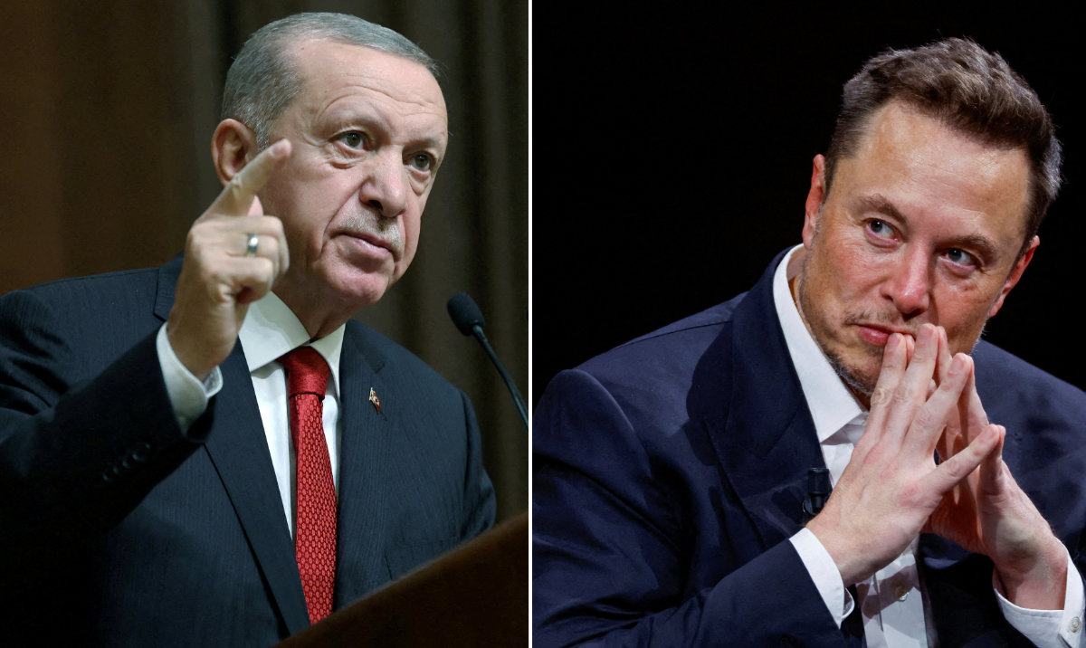 Turkish President Recep Tayyip Erdogan and Tesla CEO Elon Musk. (Reuters)