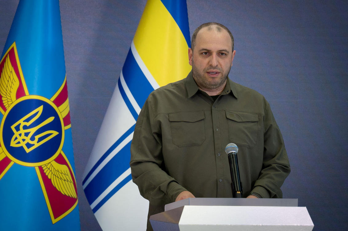 Newly appointed defense minister Rustem Umerov said his priorities include making the ministry the main institution for the coordination of defense forces, developing Ukraine’s military industry and fighting corruption. (Ukrainian Presidential Press Service via Reuters)