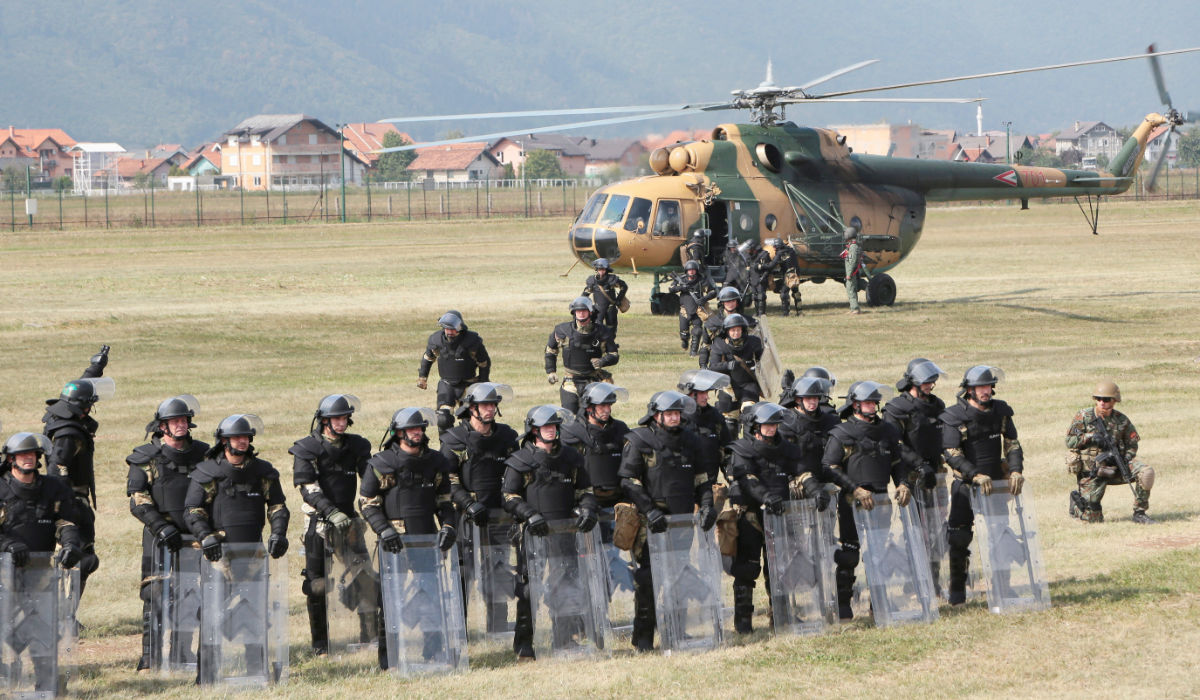 EU peacekeeping force, EUFOR in Bosnia holds a regular annual exercise in Sarajevo, Bosnia and Herzegovina, Sep 15, 2023. (REUTERS)