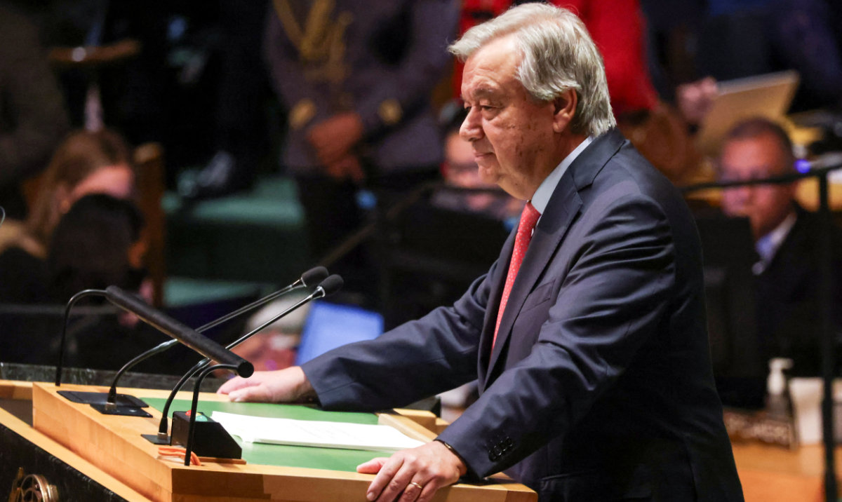 United Nations Secretary-General Antonio Guterres addresses the 78th Session of the U.N. General Assembly in New York City, US, September 19, 2023. (Reuters)
