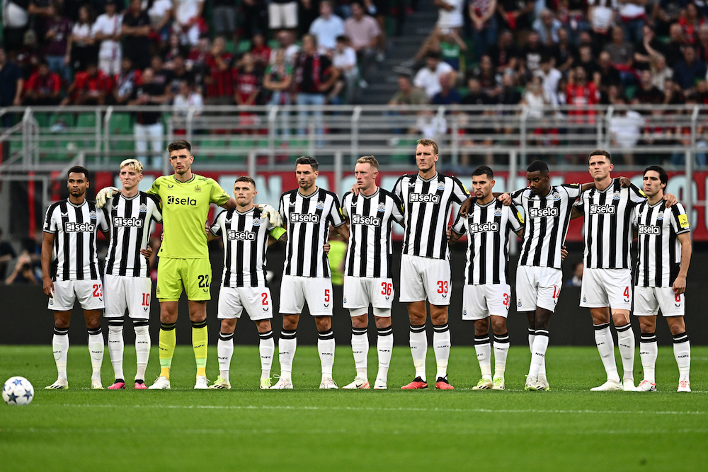 Newcastle United ground out their first match back in the UEFA Champions League with grit, will and luck. (AFP)