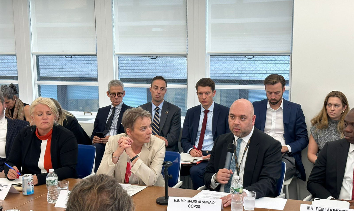 Addressing the inaugural Middle East Global Summit in New York, attended by Arab News, COP28 Director General Majid Al-Suwaidi said looking at energy reform as an investment opportunity would unlock support. (X: @COP28_UAE)