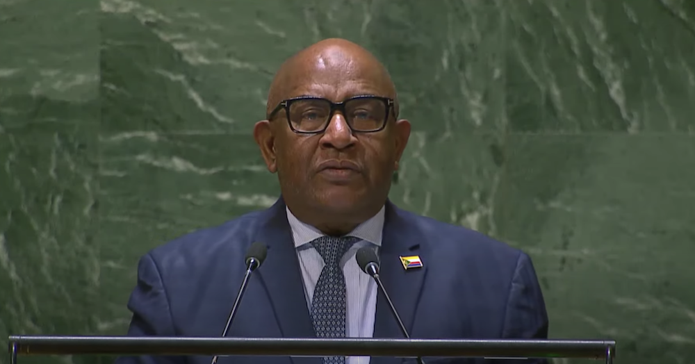 Comoros president Azali Assoumani addressing the UN General Assembly General Debate on Wednesday. (Screenshot/UNTV)
