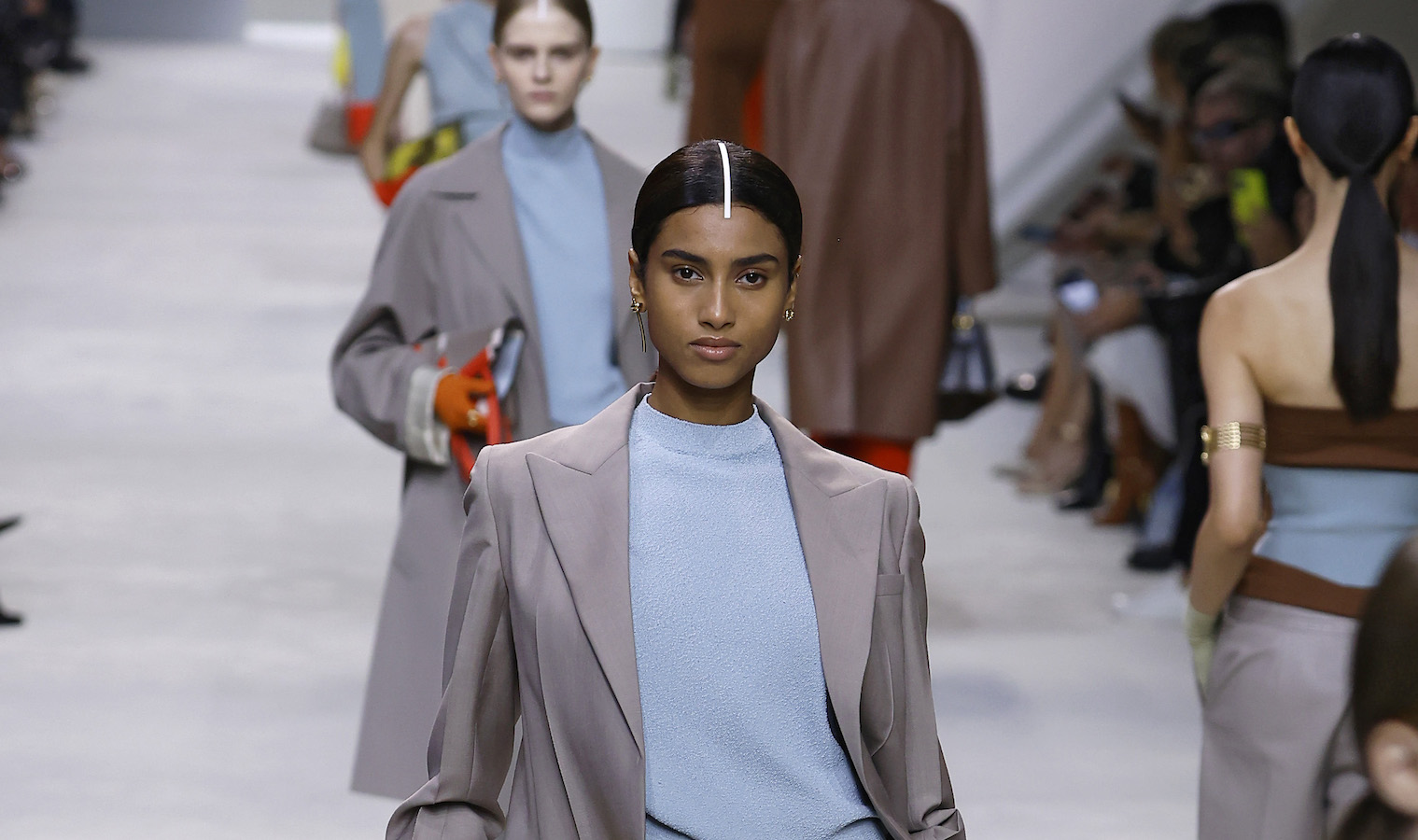 Imaan Hammam walked for Fendi. (Getty Images)