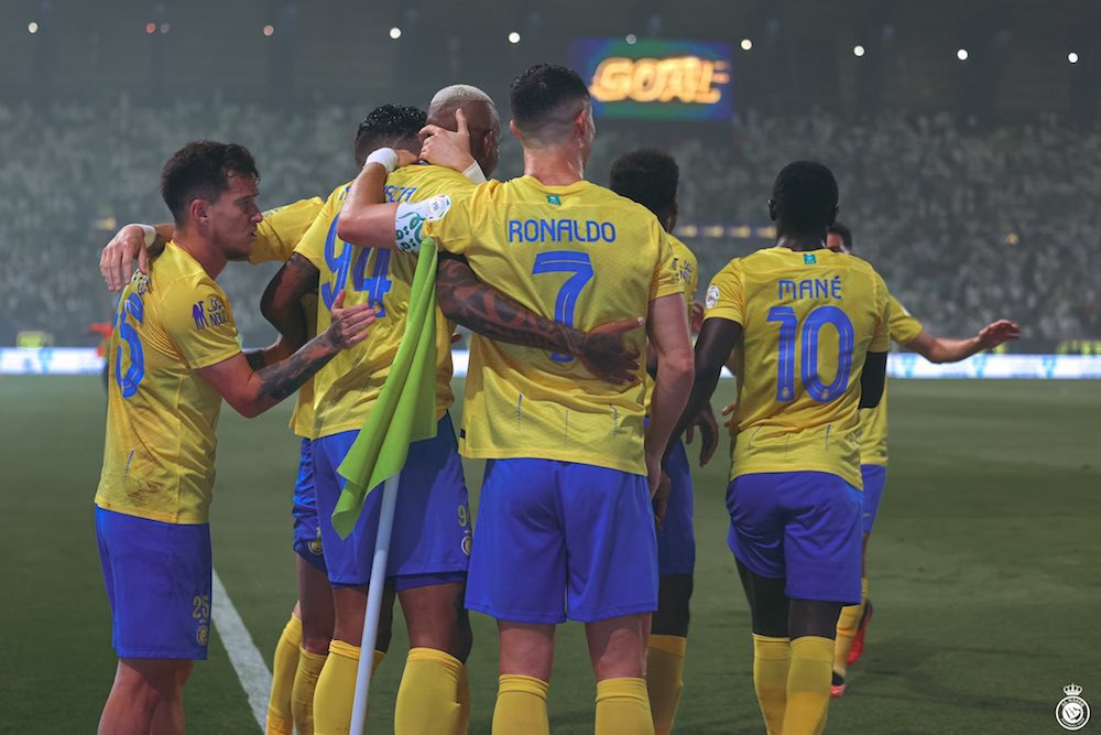 Cristiano Ronaldo led Al-Nassr to a thrilling 4-3 win over Al-Ahli in the Saudi Pro League. (X/@AlNassrFC)