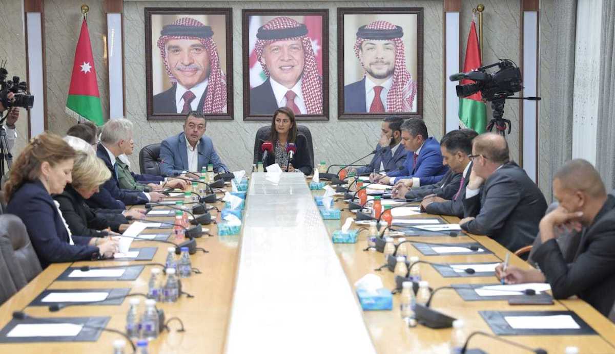 The Jordanian-British Parliamentary Friendship Association and a UK delegation of Conservative MPs in Amman. (Petra)