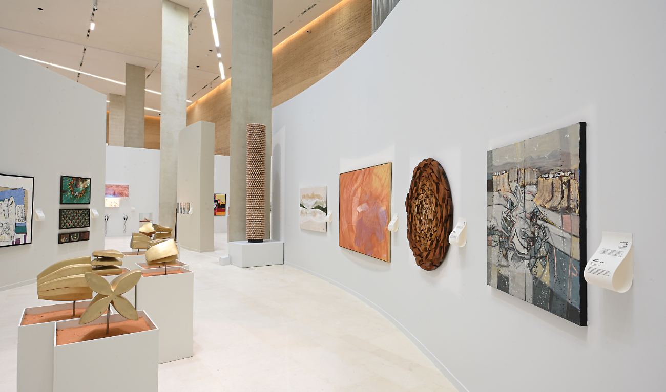 The ‘From earth’ exhibition, which opened on Sept. 26, features artworks by emerging and established Saudi artists. (Supplied)