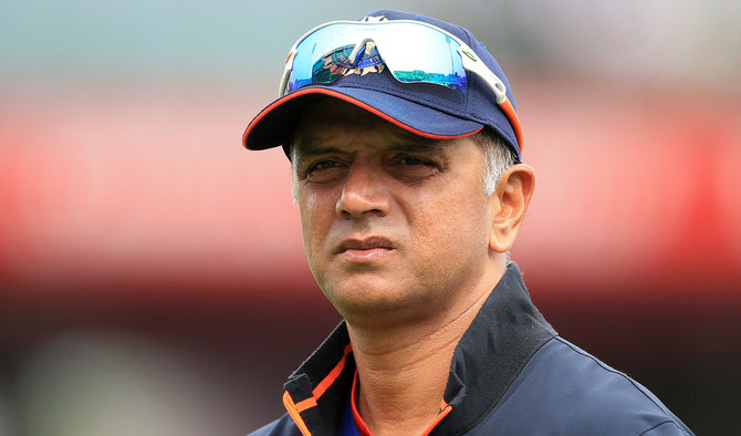 ndia's head coach Rahul Dravid wathces his players warm up ahead of the final one-day international (ODI) cricket match between England and India at Old Trafford in Manchester on July 17, 2022. (AFP/File)