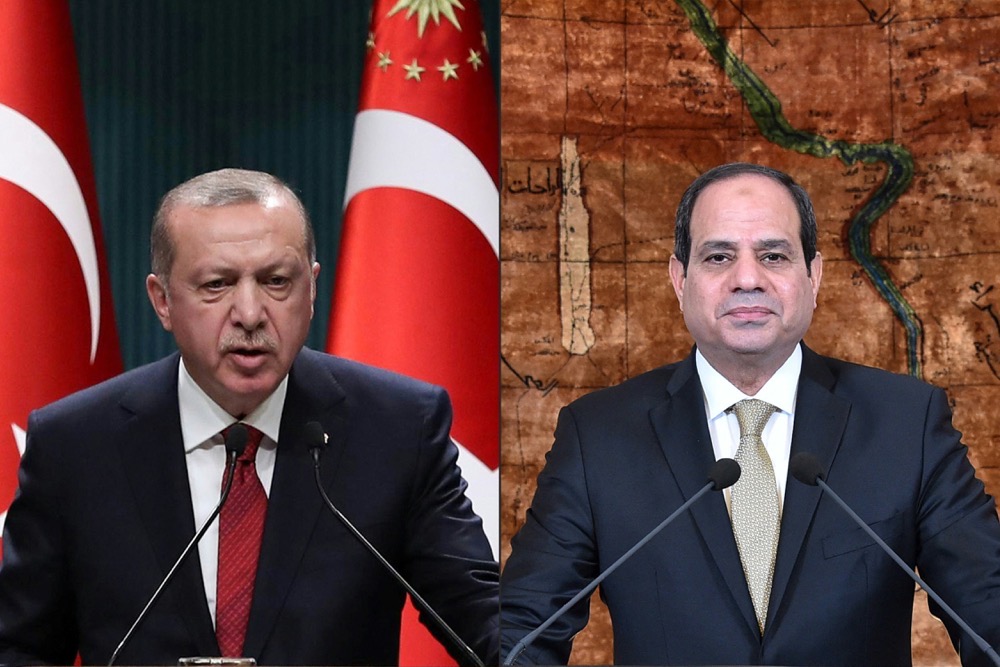 The Turkish, Egyptian leaders met at the G20 in India. (AFP/File)