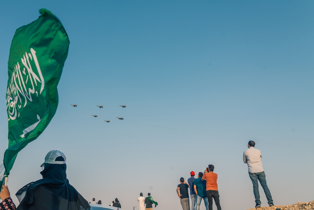 Saudis across the Kingdom have been taking to flag-decked streets in their thousands on Saturday to celebrate the Kingdom’s 93rd National Day. (AN Photo/Huda Bashatah)