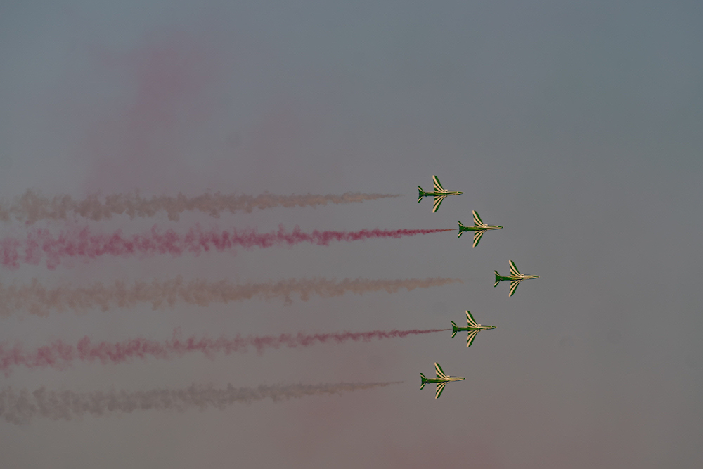 Saudis across the Kingdom have been taking to flag-decked streets in their thousands on Saturday to celebrate the Kingdom’s 93rd National Day. (AN Photo/Huda Bashatah)