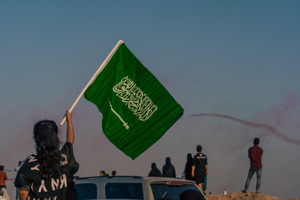 Saudis across the Kingdom have been taking to flag-decked streets in their thousands on Saturday to celebrate the Kingdom’s 93rd National Day. (AN Photo/Huda Bashatah)