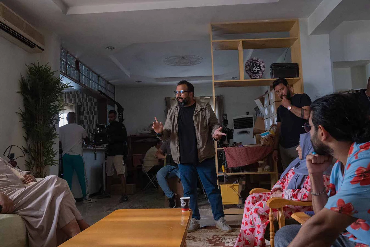 Sultan Al-Abdulmohsen on the set of “Tahir’s House.” (Supplied)