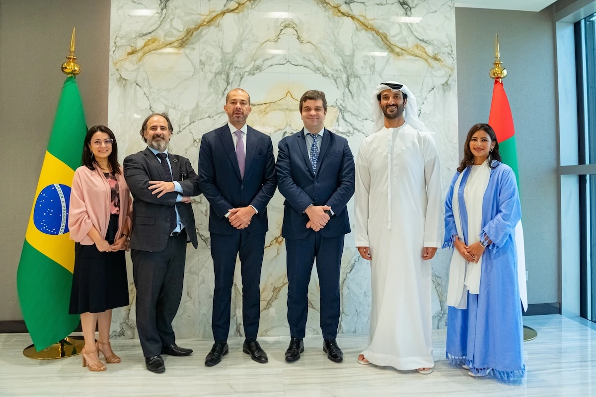 A Brazilian official delegation meeting with several UAE officials during their trip. (WAM)
