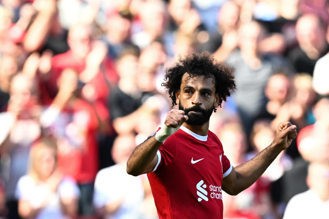 Liverpool last week reportedly rejected a bid worth 150 million pounds ($188 million) from Al-Ittihad for Salah. (FILE/AFP)