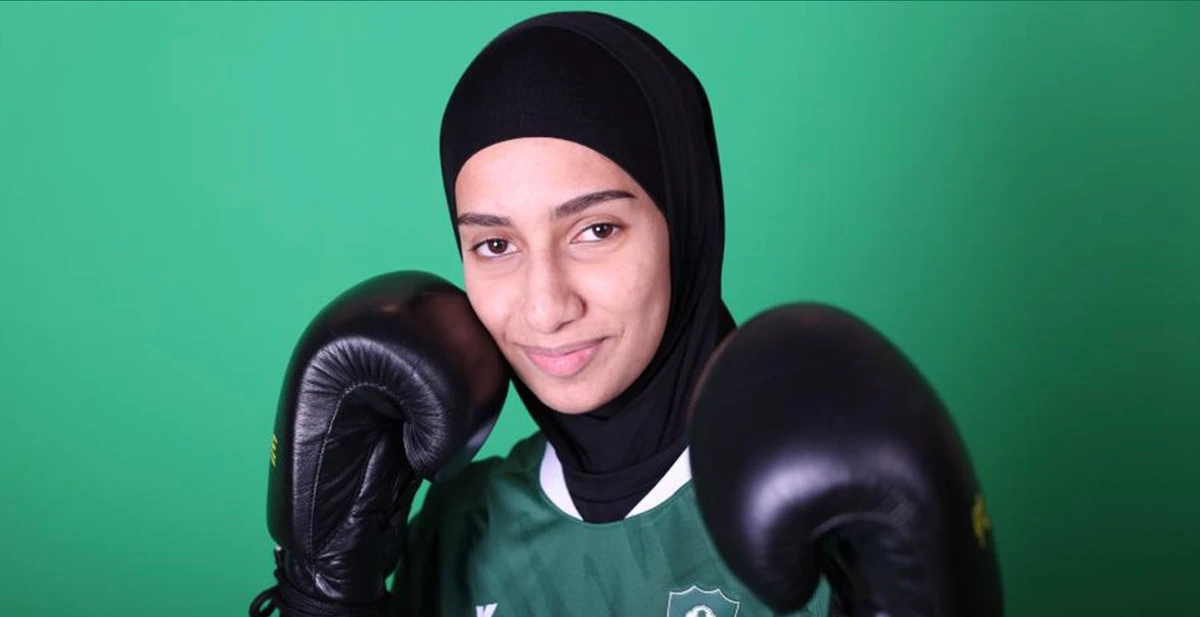Hala Saleh Al-Rashidi, a boxer from Al-Ahli Club. Credit: @ALAHLI_FC