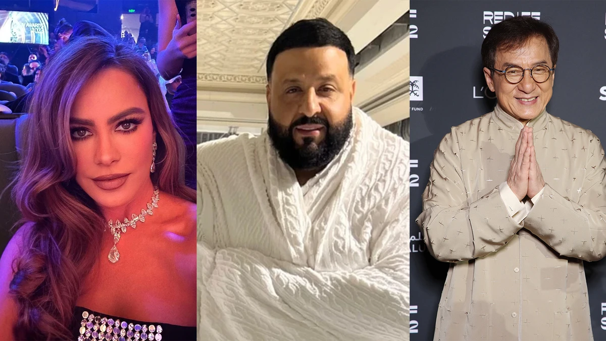 Sofia Vergara, DJ Khaled and Jackie Chan have all visited Saudi Arabia in recent years. (Instagram/AFP)