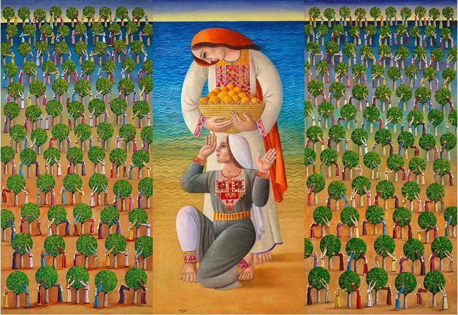 ‘Orange Fields’ by Sliman Mansour. (Supplied)