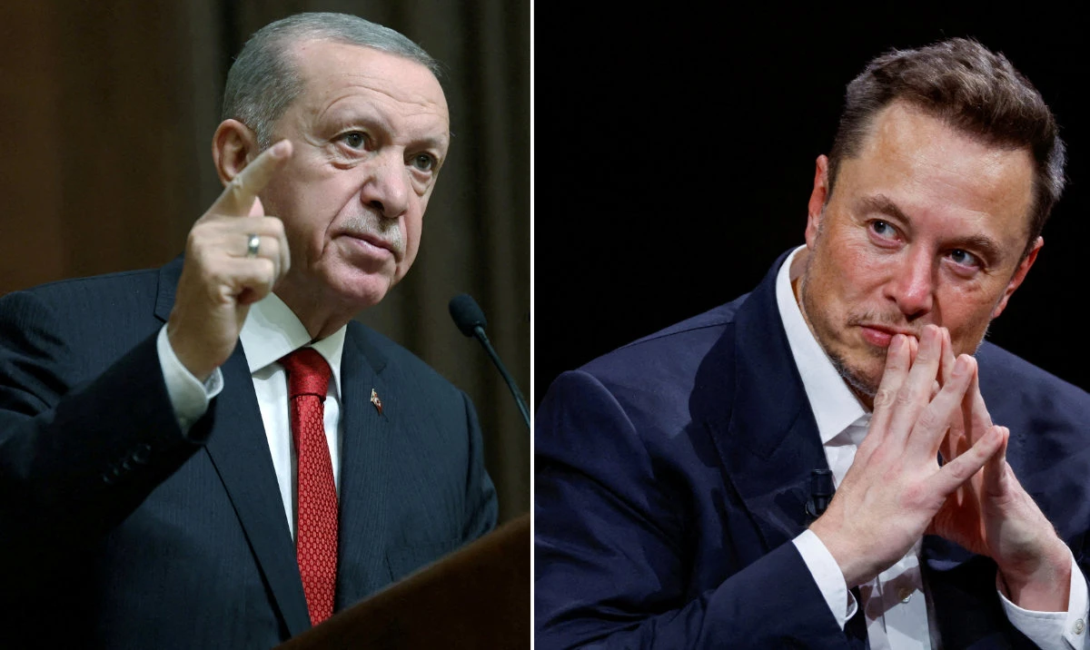 Turkish President Recep Tayyip Erdogan and Tesla CEO Elon Musk. (Reuters)