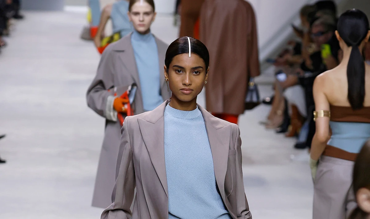 Imaan Hammam walked for Fendi. (Getty Images)